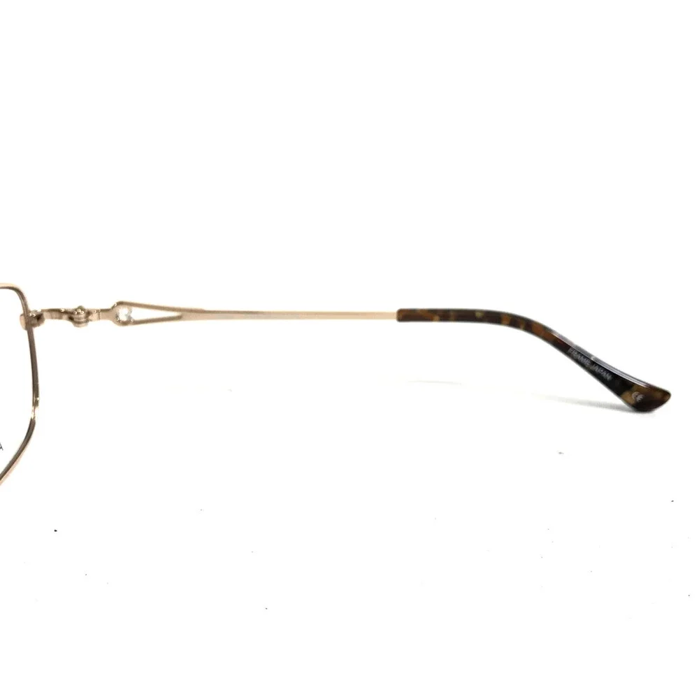 Tura Petite Eyeglasses Frames R582 BRN Brown Gold Cat Eye Wire Rim 50-16-135